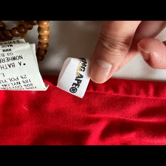 Men’s Bathing Ape black and red crew neck t-shirt in Large - Picture 6 of 7